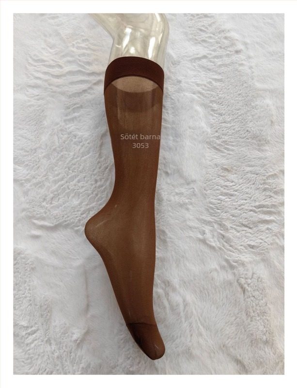 Férfi középső hosszúságú nylon zokni, egyszínű, vékony fonal, 95–100% nylon