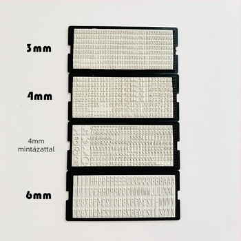 Dial stamp set – Műanyag, téglalap alakú pecsét pénzügyi irodai használatra; tinta utántöltés