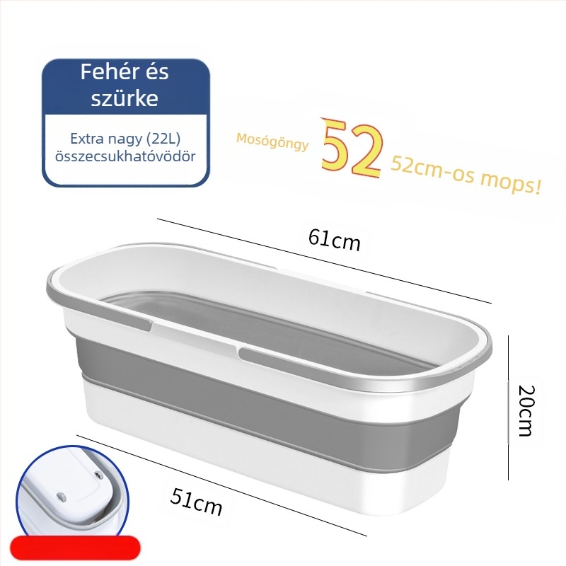 Összecsukható téglalap alakú mop vödör, műanyag, márka Other, nem importált, más piacra jutási idő