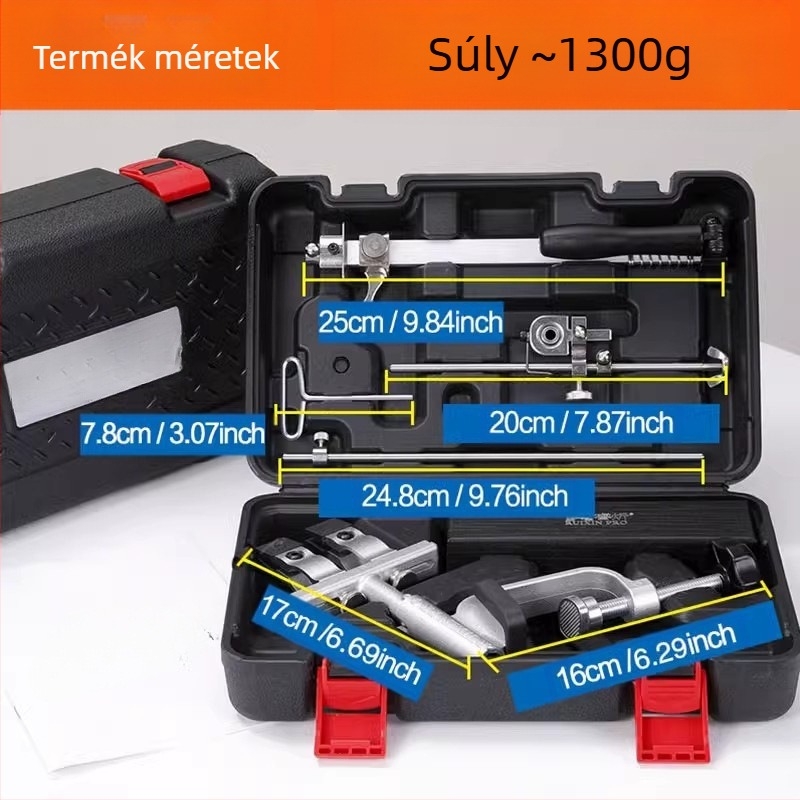 Fix szögű késélező, multifunkcionális, cinkötvözetből készült