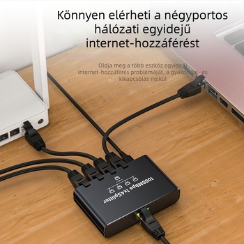 Giga Ethernet hálózati osztó/kapcsoló 1-4 RJ45