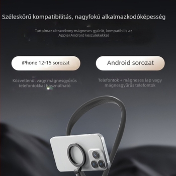 Mellkasra illeszkedő szilikon tartó akciókamera és mágneses telefontartóval, élő közvetítéshez és biciklizés közbeni felvételhez, gyors kioldás