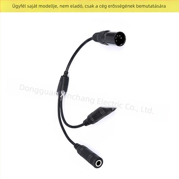 XLR fejhallgató adapterkábel, egytől kettőig, 6.3/5.2 női aljzat, PJ-055 dupla dugó