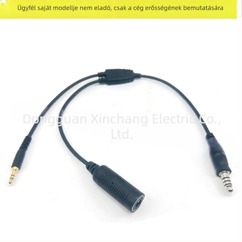 XLR fejhallgató adapterkábel, egytől kettőig, 6.3/5.2 női aljzat, PJ-055 dupla dugó