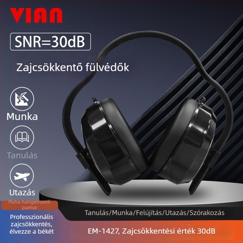 Vian 1427 Zajcsökkentő fülvédők alváshoz és tanuláshoz, ipari zajcsökkentés