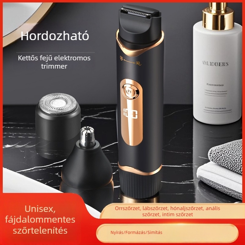 Uniszex elektromos borotva, fájdalommentes, univerzális használat, biztonságos hónalj szőrtelenítés