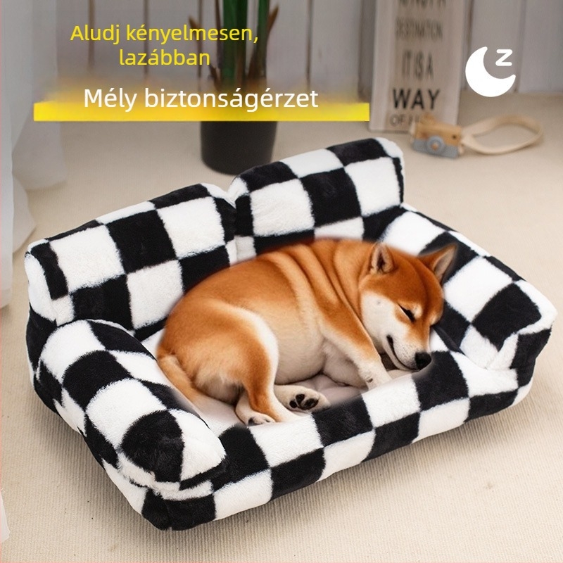 Egész évben használható, téli meleg kutyaágy, macska biztonságos fészek és háziállat kanapé