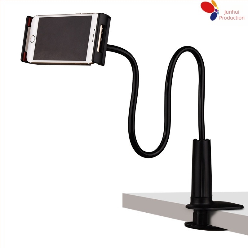 Állítható gooseneck tablet- és telefon-tartó, 75 cm hosszú hajlított kar, éjjeliszekrényre szerelhető lámpatartó
