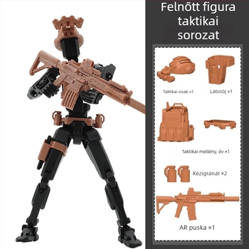 Dummy13 Szerencsés báb, 20 cm, több ízülettel, mozgatható harctéri figura, összeszerelhető játék