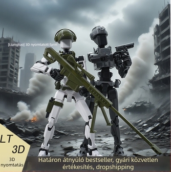Dummy13 Szerencsés báb, 20 cm, több ízülettel, mozgatható harctéri figura, összeszerelhető játék