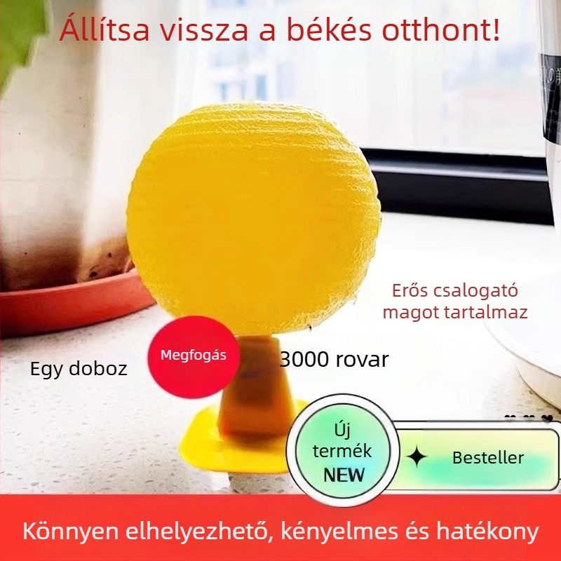 Beltéri gyümölcslegyek fogója kis repülő rovarok számára ragadós golyóval