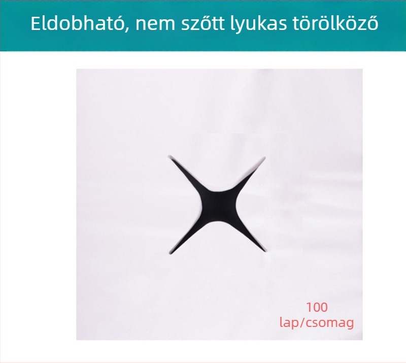 Egyszer használatos szilikon arcpárna masszázságyhoz, 40×40 cm, nem szövött anyag