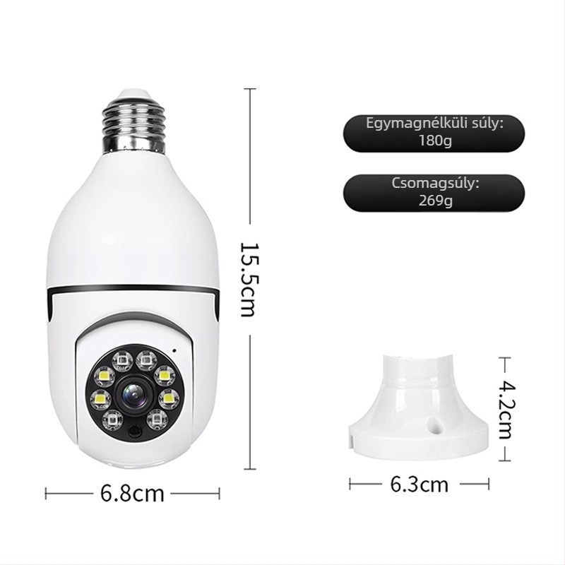 Cloud Ant T23 LED‑es WiFi kamera — 1080p beltéri okos kamera 3,6 mm széles látószögű lencsével