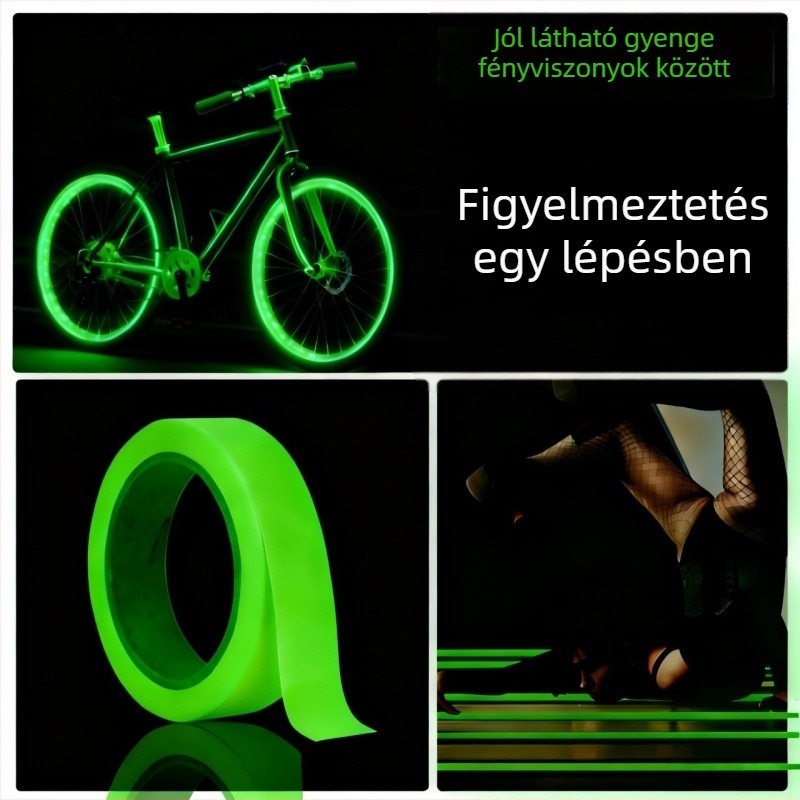 PET fénylő szalag lépcsőfokokra és színpadi figyelmeztető jelölő matricák