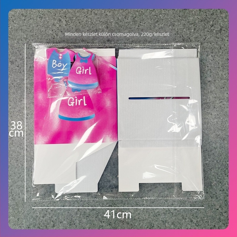 Újszülött nemének felfedésére szolgáló parti kellékek — fiú vagy lány kitalálós játék