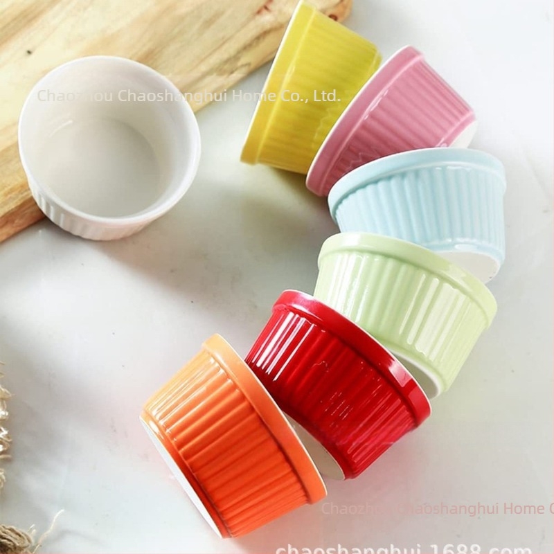 Porcelán sufle formák sütőbe és air fryerbe, hőálló, desszertekhez, például süteményekhez és karamellás pudinghoz