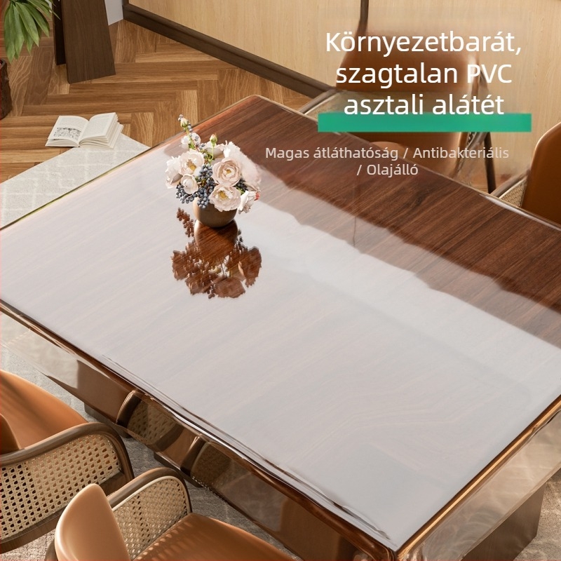 Átlátszó védőfólia kávéasztal felületére, öntapadó, hőálló és vízálló, tömörfa és márvány felületekhez.