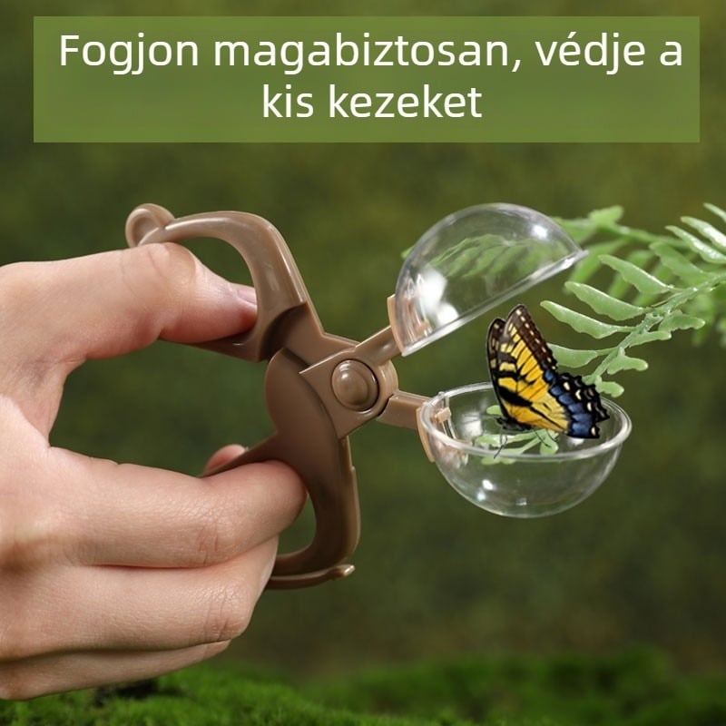 Gyerekeknek szóló rovarfogó készlet: rovarolló, rovarfogó, pillangófogó, kagylógyűjtő, hüllőcsipesz