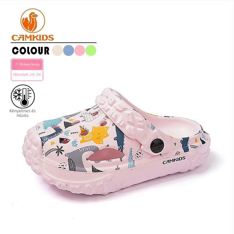 Plus Camkids Crocs-stílusú gyerek szandálok, nyár, csúszásmentes EVA talp
