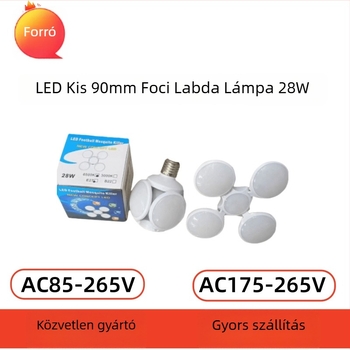 LED mini futball lámpa, 90 mm, összecsukható átalakítható kialakítás, gyerekszobai világítás, 28W