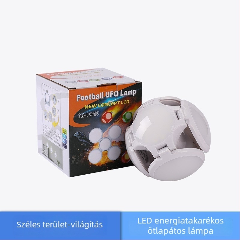 LED mini futball lámpa, 90 mm, összecsukható átalakítható kialakítás, gyerekszobai világítás, 28W