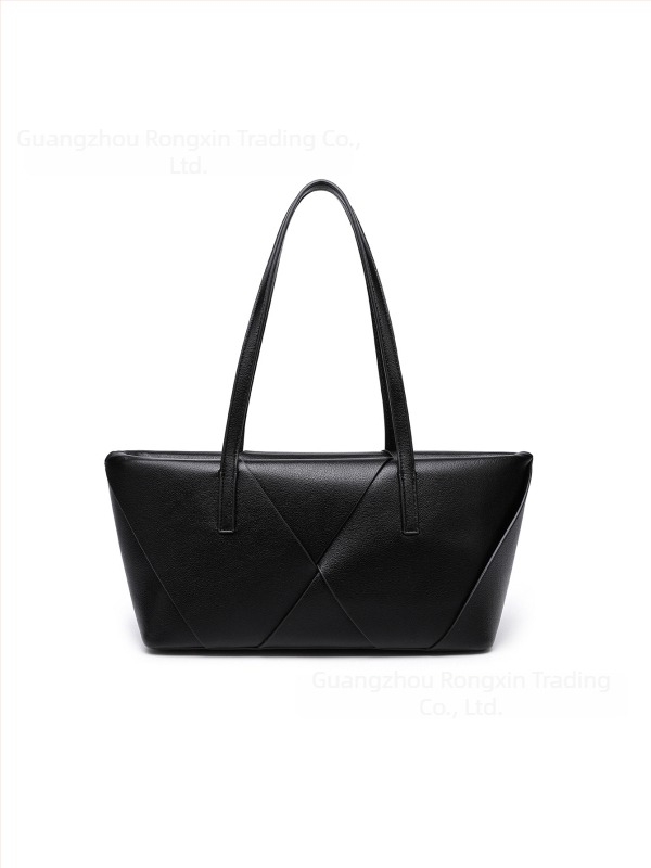 PU tote táska színblokkal varrt, mágneszár, közepes méret, városi minimalist stílus, nagy kapacitás