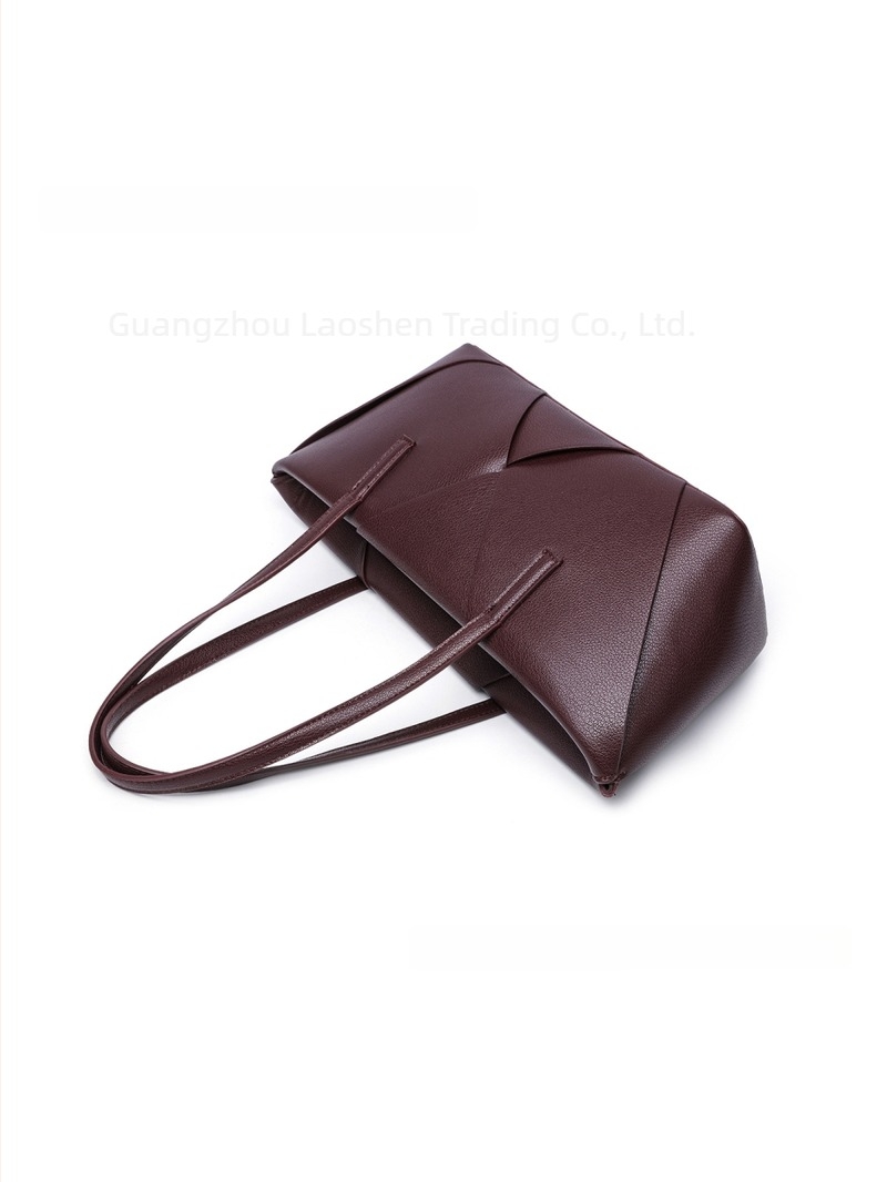 PU tote táska színblokkal varrt, mágneszár, közepes méret, városi minimalist stílus, nagy kapacitás