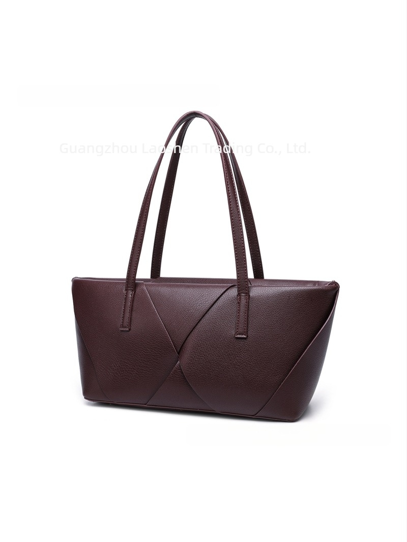 PU tote táska színblokkal varrt, mágneszár, közepes méret, városi minimalist stílus, nagy kapacitás