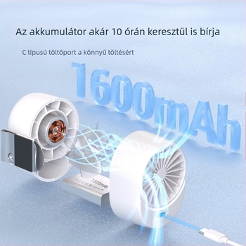 Fejlesztett klip-ventilátor hosszú üzemidővel, kompakt mini ventilátor 360° forgással, derékra rögzíthető, halk