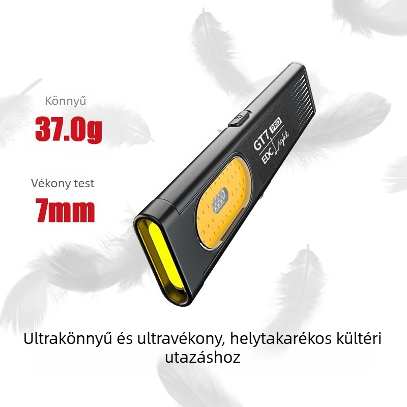 Mágneses LED-es kettős fényforrású munkalámpa – kompakt, erőteljes EDC zseblámpa sapkára rögzíthető klipsz