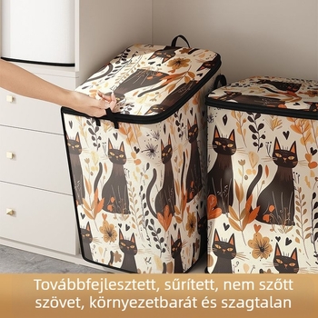 Nagy kapacitású költöztető táska szezonális ruhák és paplanok tárolására, vízálló és nedvességálló, vastagított poggyász szervező