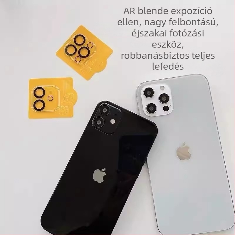 Edzett üveg objektívvédő, kompatibilis az iPhone 16 Pro Max, iPhone 15 és az iPhone 14 hátlapi kameráival