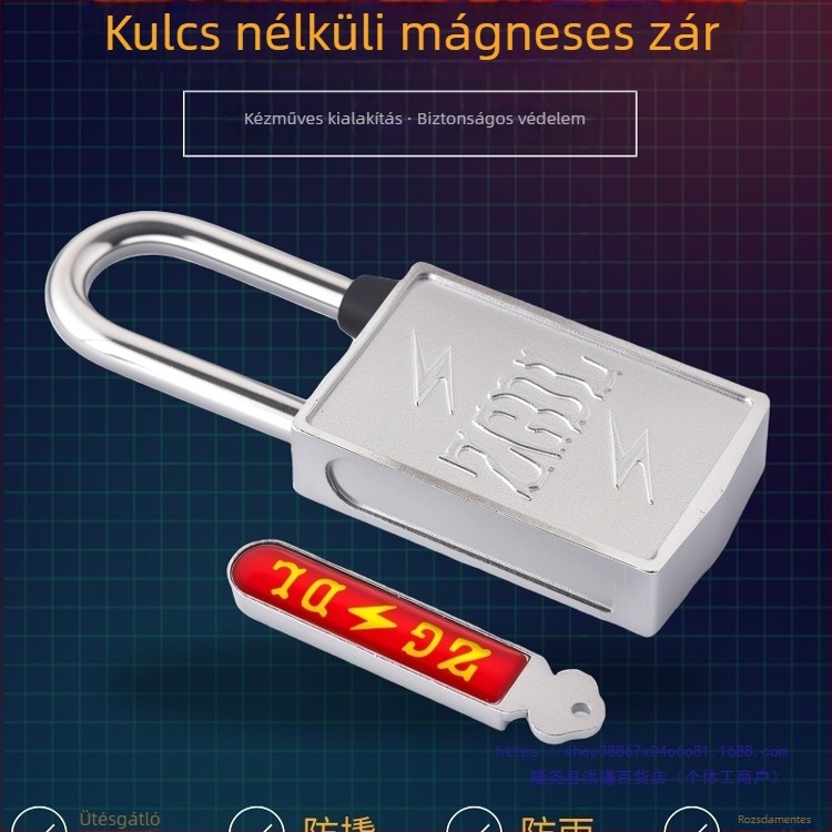 Kültéri mágneses jelszavas zár, mágneses csíkkal záródó lakat, kulcs nélkül, 304 rozsdamentes acél