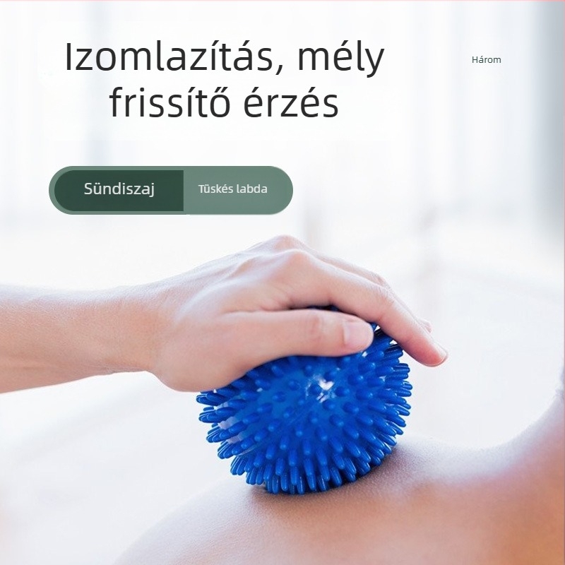 Tüskés masszázslabda tenyérmasszázshoz, érzékelés-integrációs edzéshez, izom- és fasciarelaxációhoz, akupunktúrás pontmasszázshoz