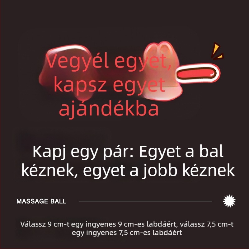 Tüskés masszázslabda tenyérmasszázshoz, érzékelés-integrációs edzéshez, izom- és fasciarelaxációhoz, akupunktúrás pontmasszázshoz