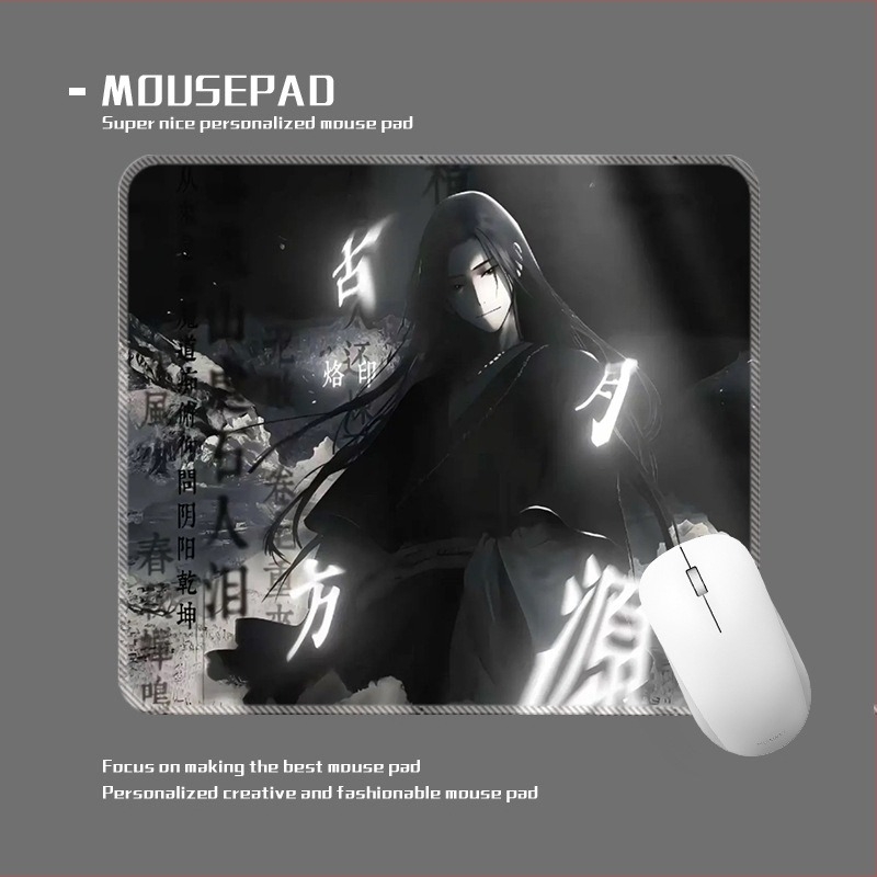 Esport FPS egérpad – csúszásmentes, szennyeződésálló, fekete-fehér anime dizájn, sima selymes felület