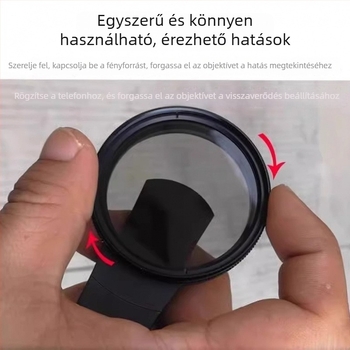 Univerzális telefon polarizáló szűrő klippel, eltávolítja a tükröződéseket, HD szűrő.