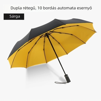 Kétszintes, teljesen automata összecsukható esernyő, nagy méretű, esőre és napsütésre, üzleti reklám esernyő ajándék