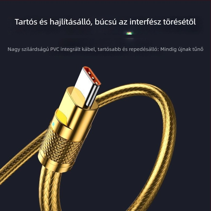 Type-C 120W gyors töltésű adatkábel Huawei, Vivo, Honor és Oppo készülékekhez