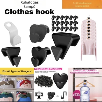 Ruby háromszög alakú ruhakapocs gardróbhoz és ruhaszárítóhoz, egykaros, modern minimalist stílusban