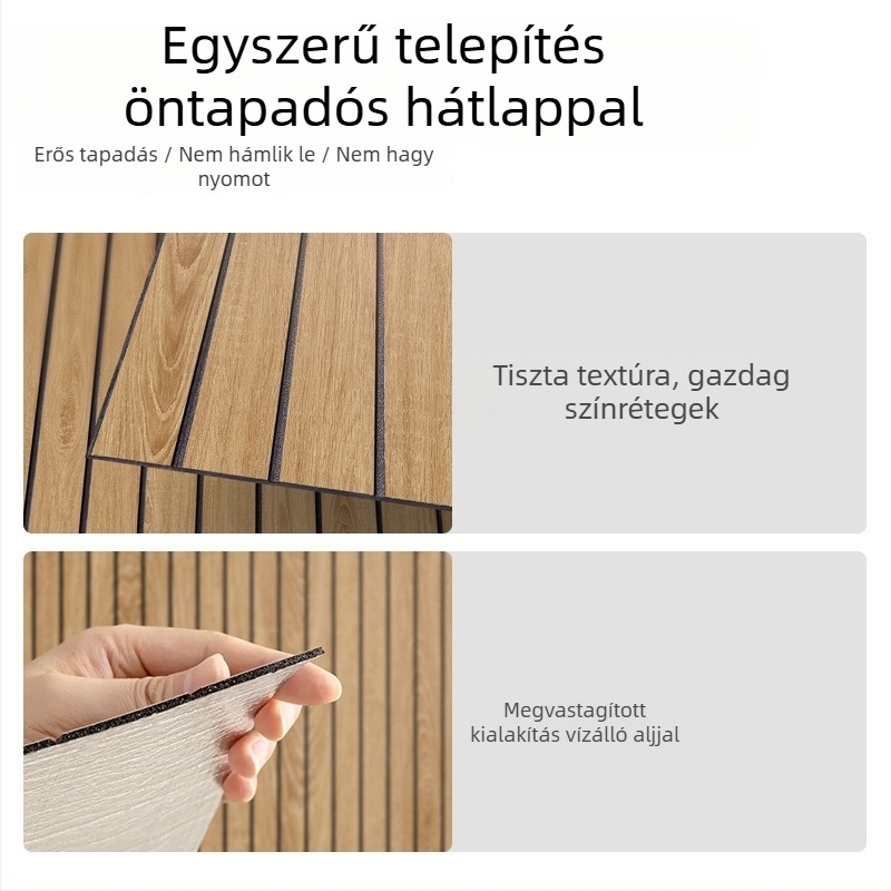 3D falmatrica fa textúrájú, csempe imitációval és rácsos mintával, PVC
