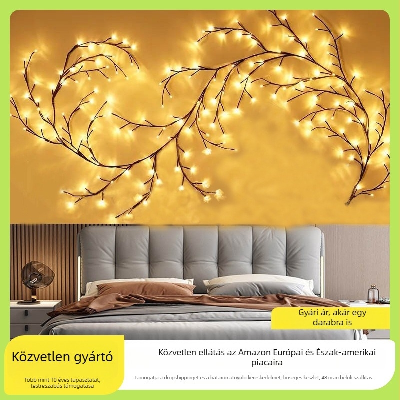 LED ág alakú fényfüzér a hálószoba dekorációjához, beltéri világítás
