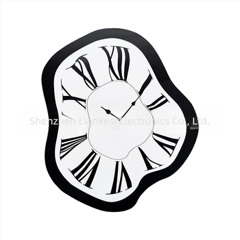 Dali ihletésű görbült falióra, csendes, akril dekoráció a nappaliba, minimalist stílus