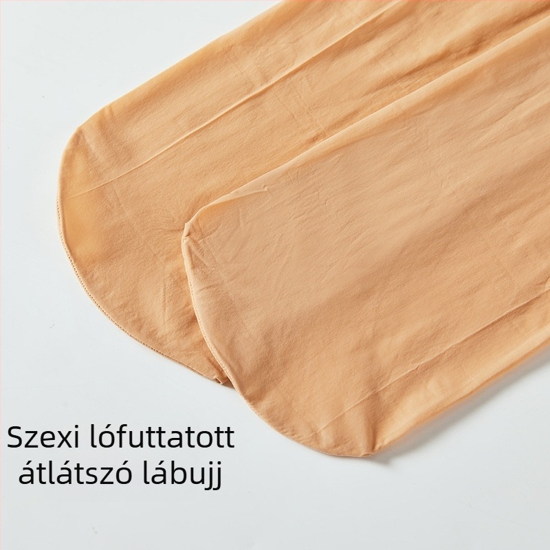 Plusz méretű nylon harisnya lóolajjal, selymes felület, fényes, áttetsző, sexy fazon