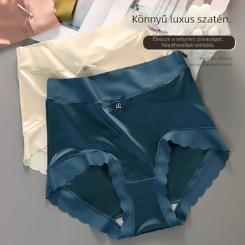 Fényűző női fehérnemű pluszméretben, varrás nélküli, középmagas derekú, ice silk anyagú, bőrbarát, szexi háromszög bugyi