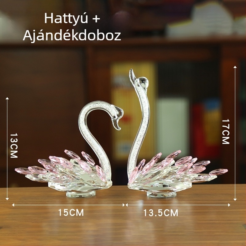 Kristályüveg mini dísztárgy íróasztalhoz/pulthoz – esküvői ajándék