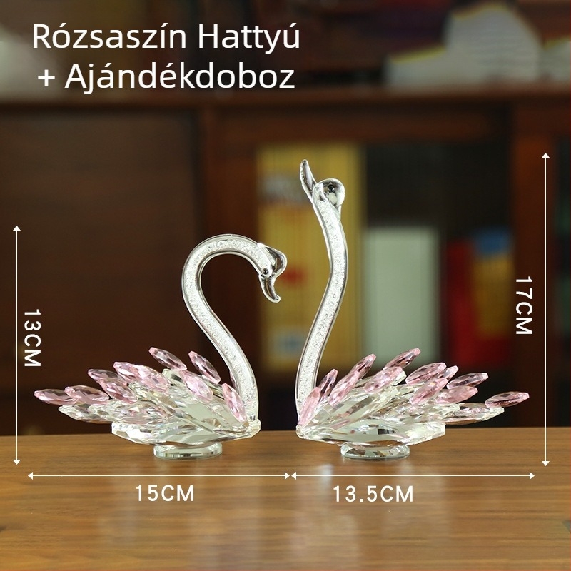 Kristályüveg mini dísztárgy íróasztalhoz/pulthoz – esküvői ajándék