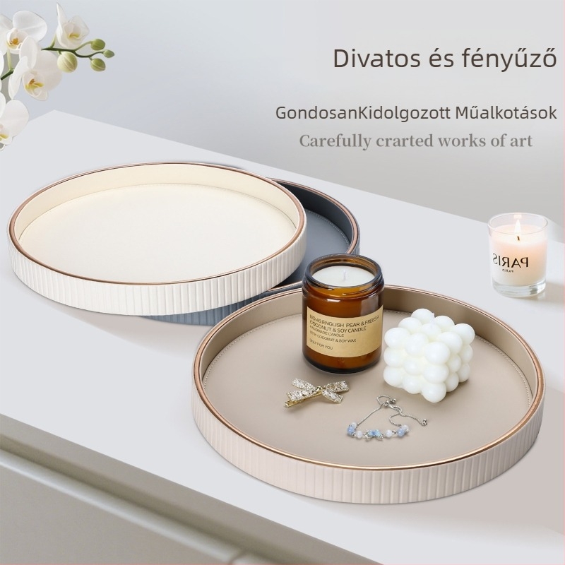 Európai minimalist stílusú arany keretes tárolótál – éttermek, szállodák és nappalik számára, finom luxus gyümölcstartó tál