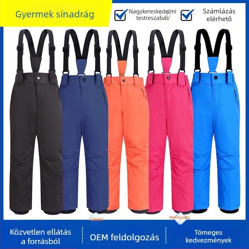 Gyerekeknek készült sí nadrág és téli ruházat – vízálló és meleg, fiúk és lányok számára