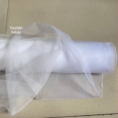 Esküvői tüll függönyök, dekorációk a székek hátán, mennyezeti és színpadi tüll Swiss organza